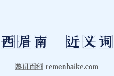 西眉南臉近义词是什么意思的图片